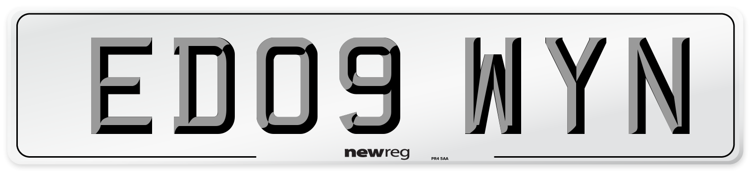 ED09 WYN Number Plate from New Reg